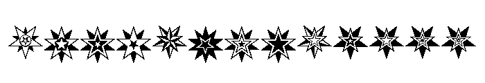 Star Ornaments Regular Font LOWERCASE