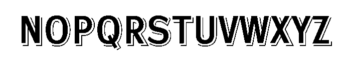 Steelplate Gothic Condensed Shaded Small Caps Font LOWERCASE