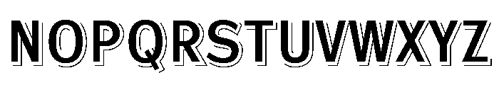 Steelplate Gothic Condensed Shaded Font LOWERCASE