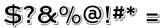 Steelplate Gothic Shaded Font OTHER CHARS