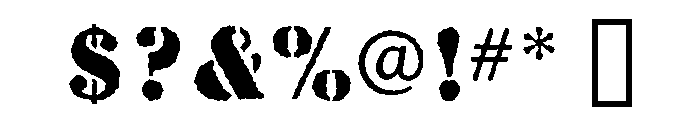 Stencil Antique Font OTHER CHARS