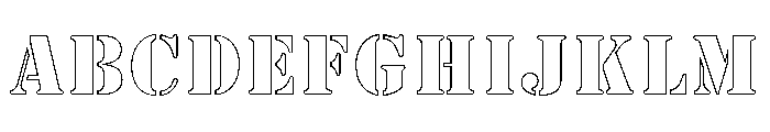 Stencil Outline FONT