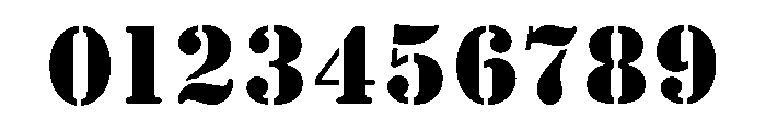 Stencil Regular Font OTHER CHARS