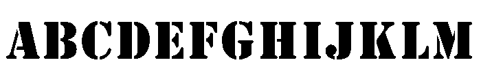Stencil Regular Font UPPERCASE