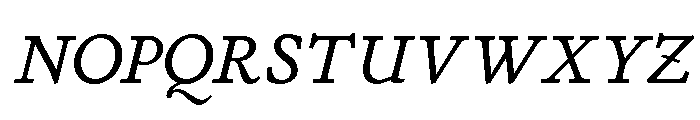Stickley 2 Caption Regular Italic Font UPPERCASE