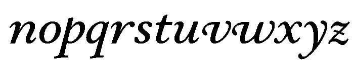 Stickley 2 Headline Medium Italic Font LOWERCASE