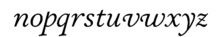 Stickley 2 Headline Regular Italic Font LOWERCASE