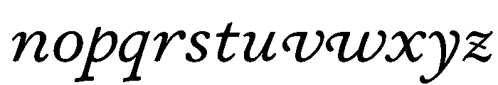 Stickley 2 Italic Font LOWERCASE