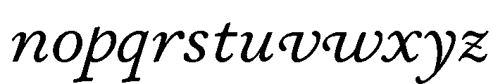 Stickley 2 Text Regular Italic Font LOWERCASE