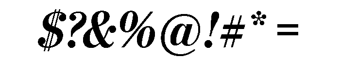 Stilson Bold Italic Font OTHER CHARS