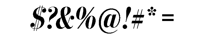 Stilson Display Condensed Bold Italic Font OTHER CHARS
