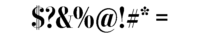 Stilson Display Condensed Bold Font OTHER CHARS