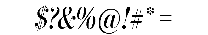 Stilson Display Condensed Regular Italic Font OTHER CHARS