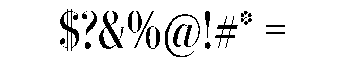 Stilson Display Condensed Regular Font OTHER CHARS