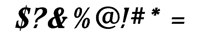 Stirling Bold Italic Font OTHER CHARS
