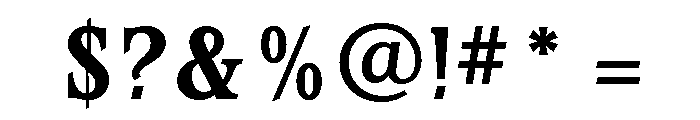Stirling Bold Font OTHER CHARS