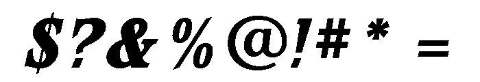 Stirling Extra Bold Italic Font OTHER CHARS