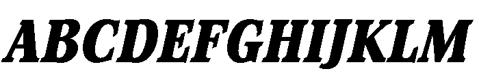 Stirling Extra Bold Italic Font UPPERCASE