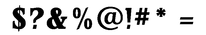 Stirling Extra Bold Font OTHER CHARS