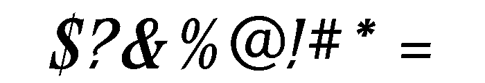 Stirling Medium Italic Font OTHER CHARS