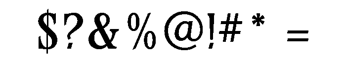 Stirling Medium Font OTHER CHARS
