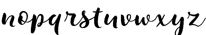 Storyteller Brush Regular Font LOWERCASE