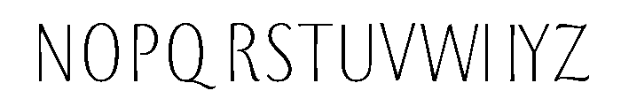 Storyteller Sans Condensed Regular Font UPPERCASE