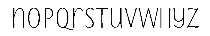 Storyteller Sans Condensed Regular Font LOWERCASE