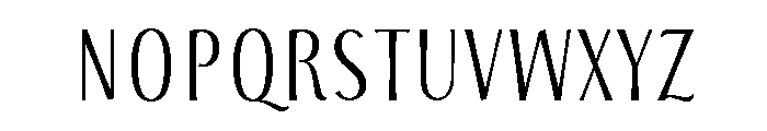 Storyteller Sans Extra Condensed Contrast Font UPPERCASE