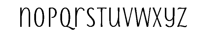 Storyteller Sans Extra Condensed Semi Bold Font LOWERCASE
