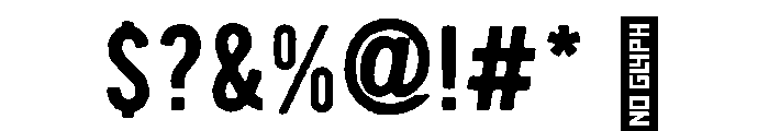 Stout Rough Font OTHER CHARS