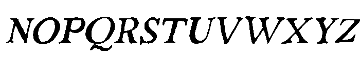 Strange Times Regular Italic Font UPPERCASE