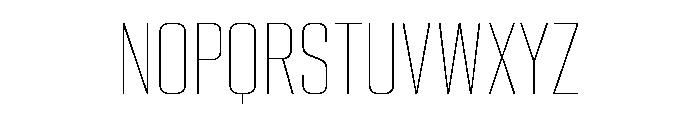 Stratum 1 Condensed Thin Font UPPERCASE