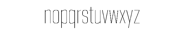 Stratum 1 Condensed Thin Font LOWERCASE