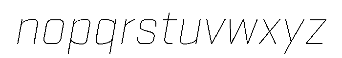 Stratum 1 Thin Italic Font LOWERCASE