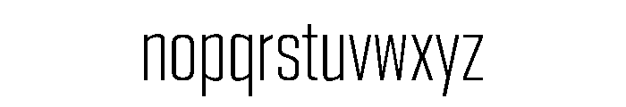 Stratum 2 Condensed Light Font LOWERCASE