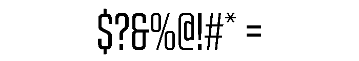 Stratum 2 Condensed Regular Font OTHER CHARS