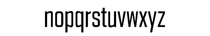 Stratum 2 Condensed Regular Font LOWERCASE