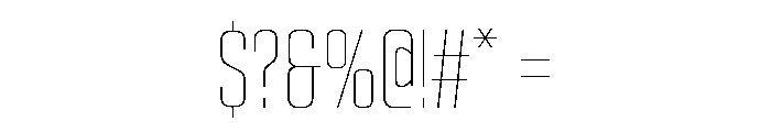 Stratum 2 Condensed Thin Font OTHER CHARS