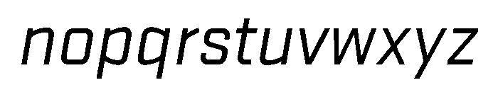 Stratum 2 Regular Italic Font LOWERCASE