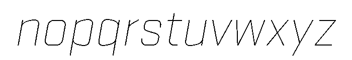 Stratum 2 Thin Italic Font LOWERCASE