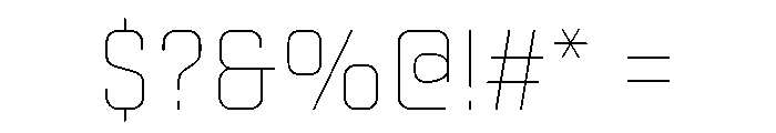 Stratum 2 Thin Font OTHER CHARS