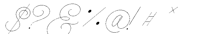 String Line Font OTHER CHARS