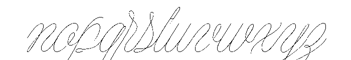 String Line Font LOWERCASE