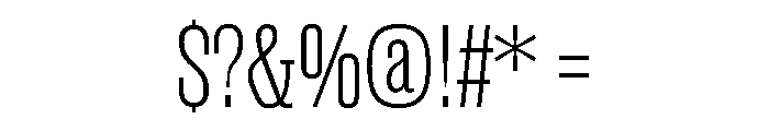 Suffer Thin Font OTHER CHARS