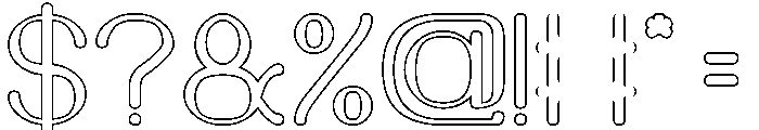 SUPREME INSTINCT-Hollow Font OTHER CHARS