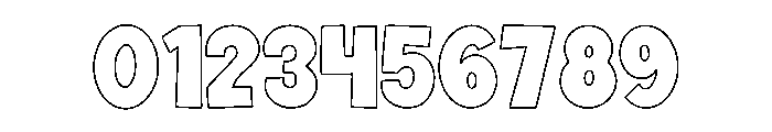 Sugar Loved Outline Font OTHER CHARS