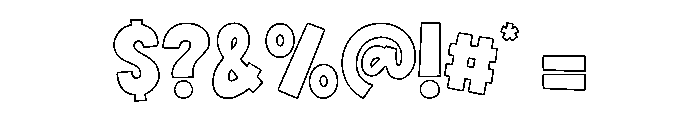 Sugar Loved Outline Font OTHER CHARS