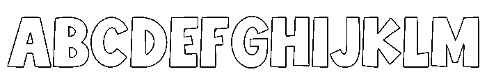 Sugar Loved Outline Font UPPERCASE