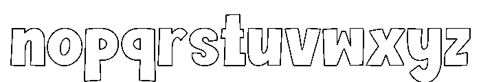 Sugar Loved Outline Font LOWERCASE
